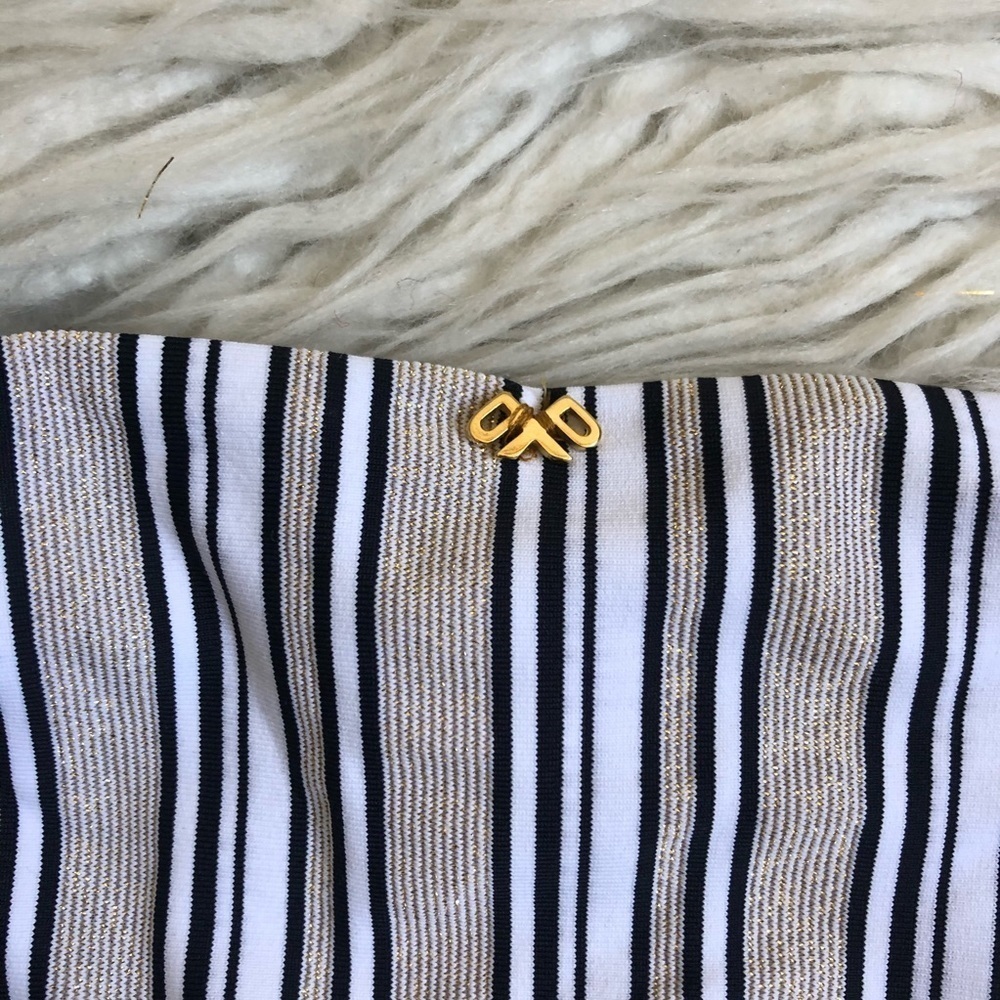 PilyQ PQ Swim Multicolor Harbour Stripe Tube Bandeau Hipster Bikini NWT Size L/D - Picture 5 of 10